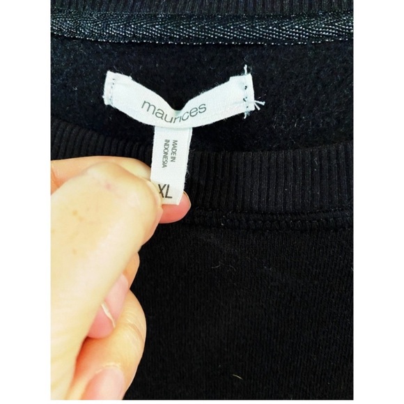 MAURICES Baby It’s Cold Outside Black Sweatshirt - Picture 4 of 5